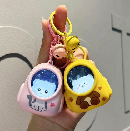 Astronaut Kitty Lightup Keychain  – Interactive Mini Companion!