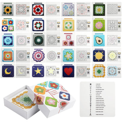 🧶 Crochet Granny Square DIY Kit – Beginner Knitting Crochet Craft Set