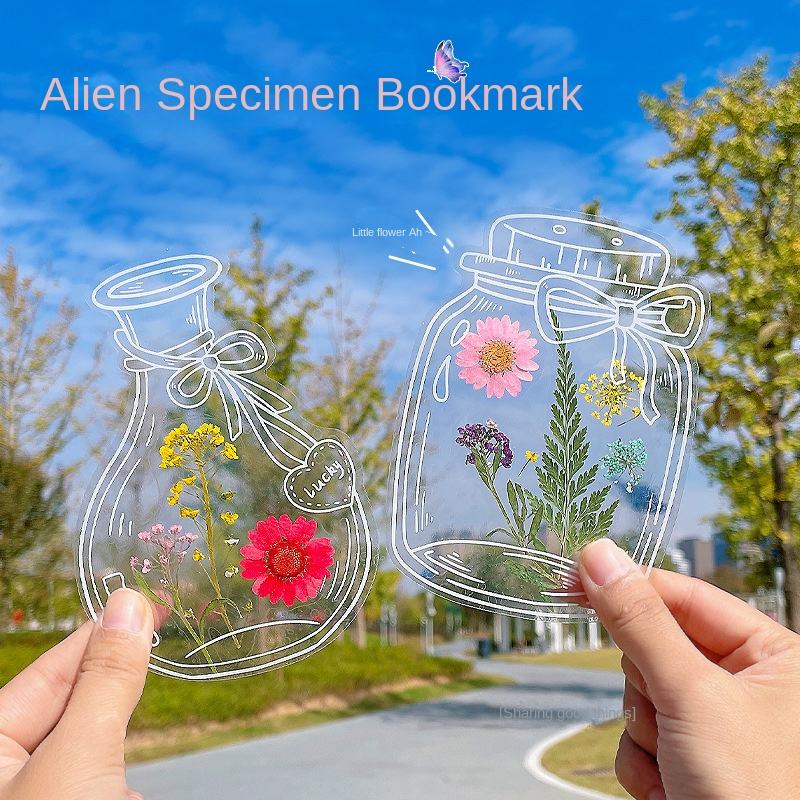 🌸 Aesthetic Transparent Dried Flower Bookmark