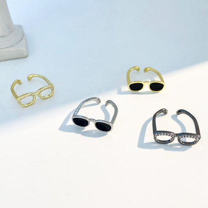 🕶️ Mini Sunglasses Aesthetic Ring