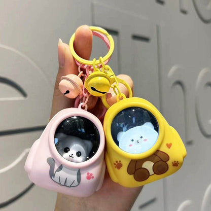 Astronaut Kitty Lightup Keychain  – Interactive Mini Companion!