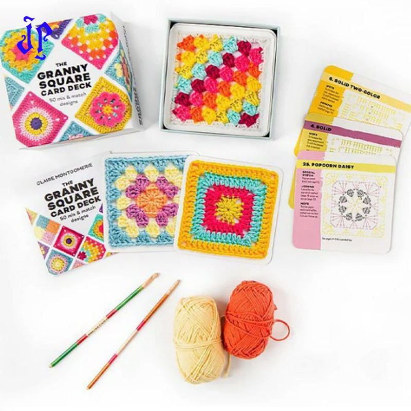 🧶 Crochet Granny Square DIY Kit – Beginner Knitting Crochet Craft Set