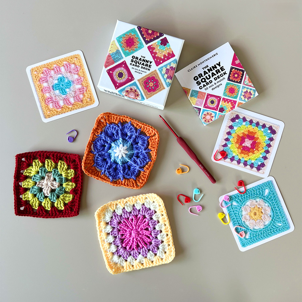 🧶 Crochet Granny Square DIY Kit – Beginner Knitting Crochet Craft Set