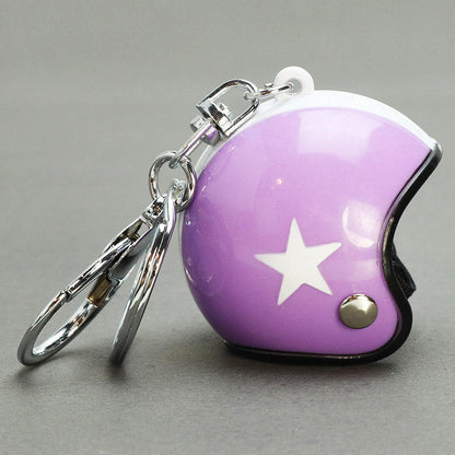 Cute Mini Helmet Keychain 🏍️