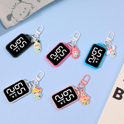 ⏰✨ Cute Mini LED Clock Keychain ✨🎀