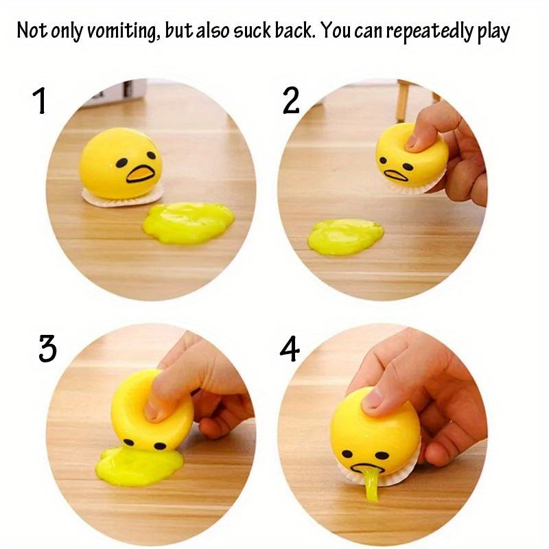🐣 Funny Egg “Vomit” Squeeze Toy