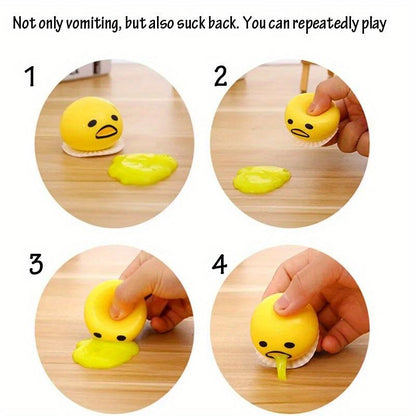 🐣 Funny Egg “Vomit” Squeeze Toy