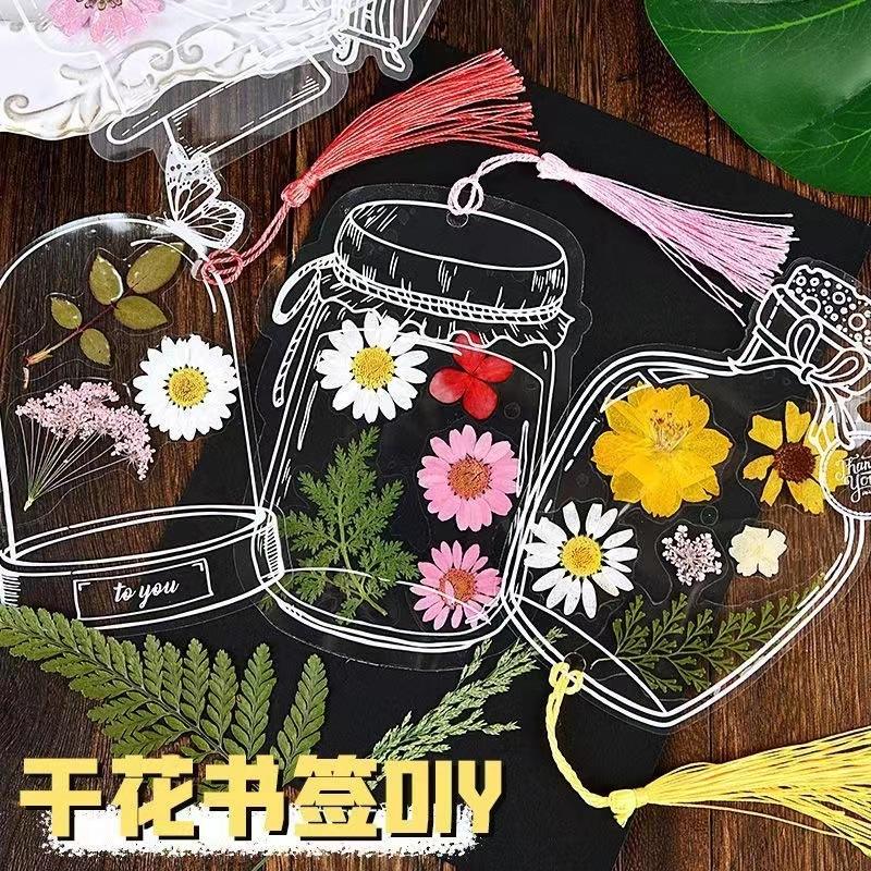 🌸 Aesthetic Transparent Dried Flower Bookmark