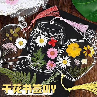 🌸 Aesthetic Transparent Dried Flower Bookmark