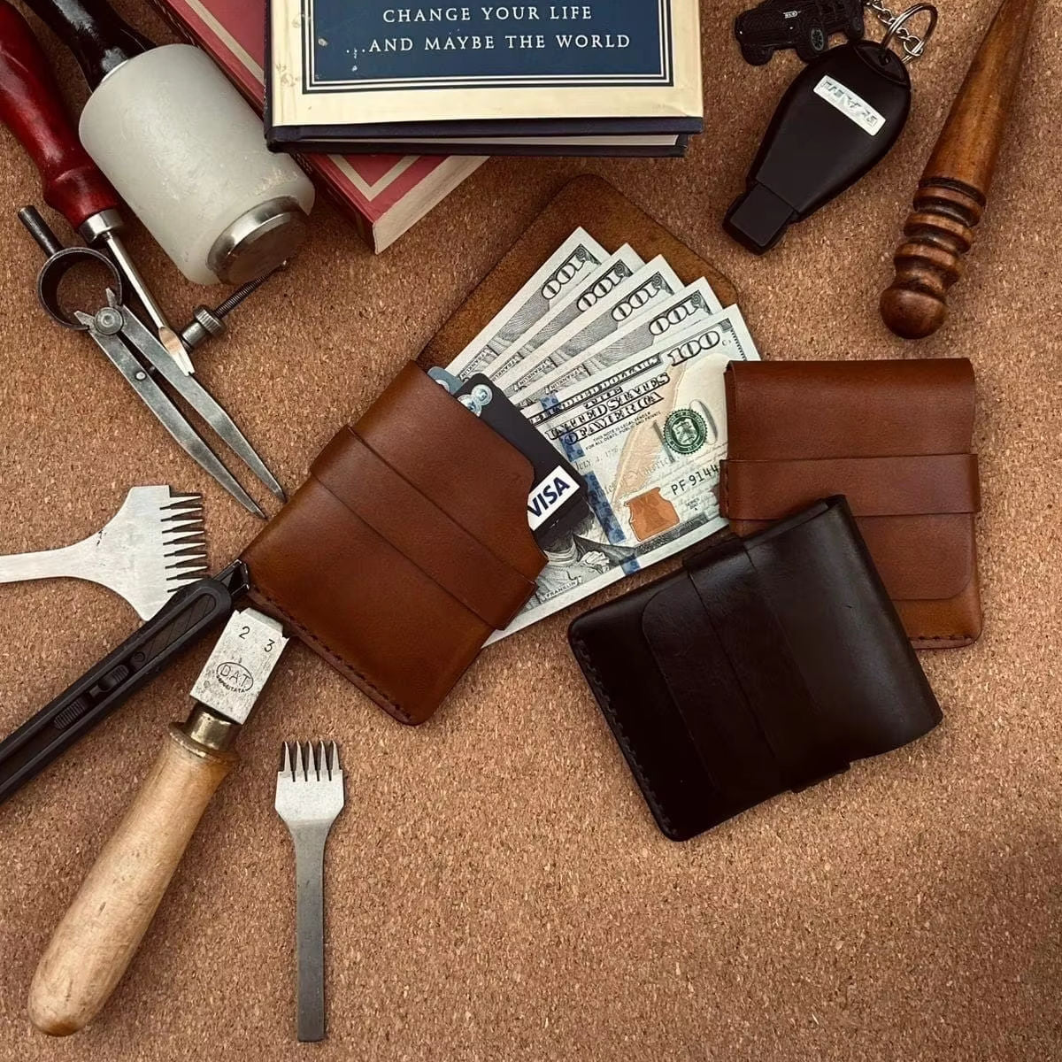Premium Old Money Leather Wallet Set 💼