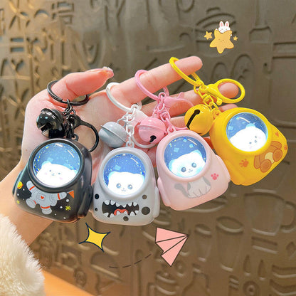 Astronaut Kitty Lightup Keychain  – Interactive Mini Companion!
