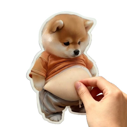 🐻 3D Cute Big Belly Cartoon Sticker 🌟