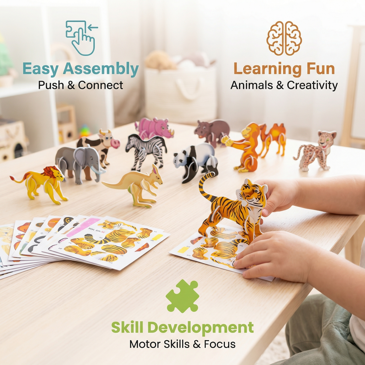 3D Cartoon Puzzle Set for Children