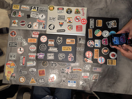 🔥150Pcs Blue Collar Funny Stickers 👷‍♂️