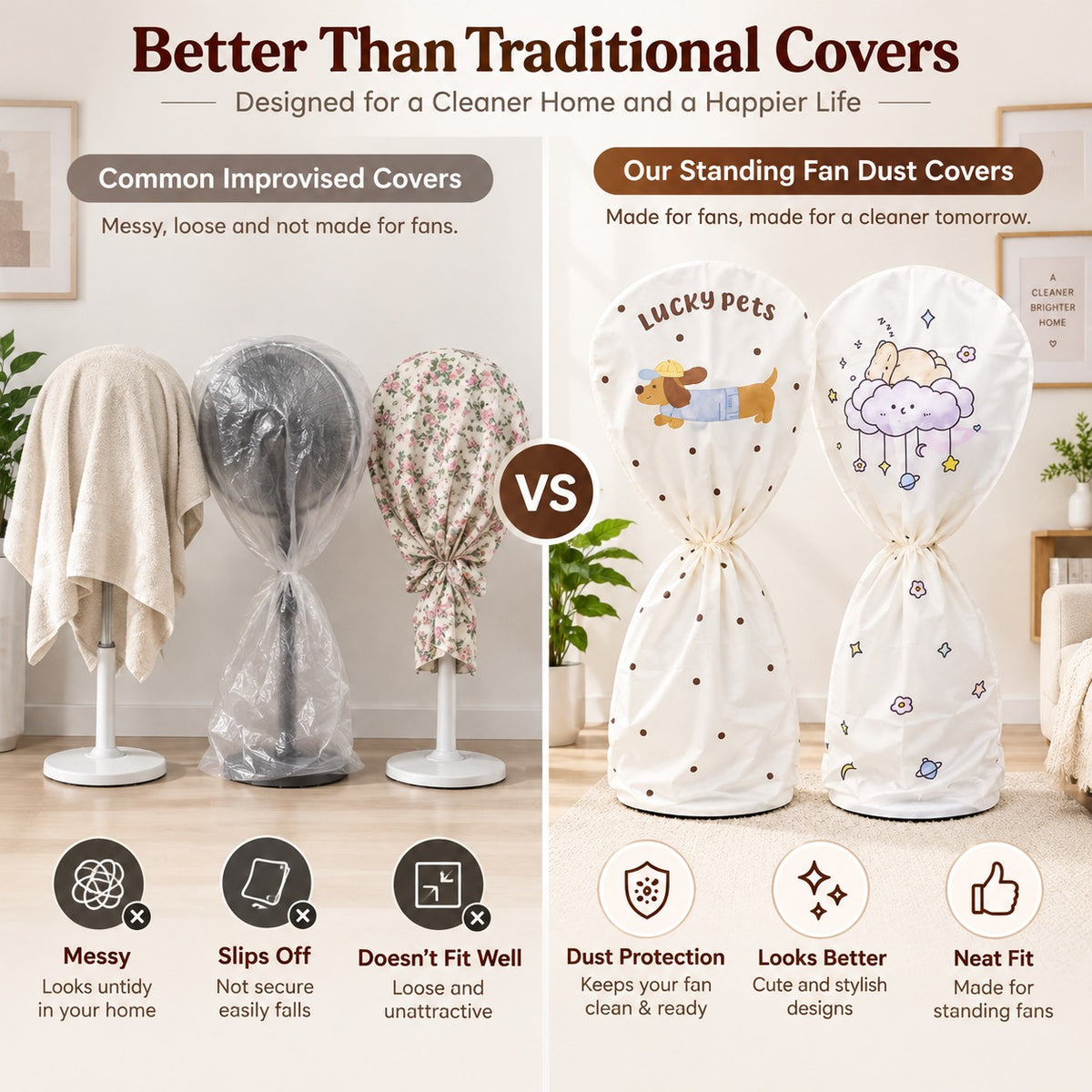 FanGuard™️ Reusable Standing Fan Dust Cover.