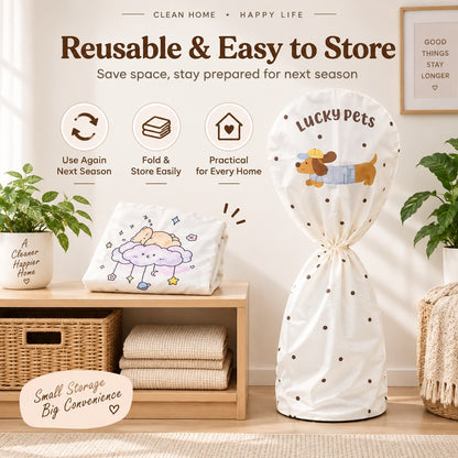 FanGuard™️ Reusable Standing Fan Dust Cover.