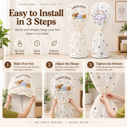 FanGuard™️ Reusable Standing Fan Dust Cover.