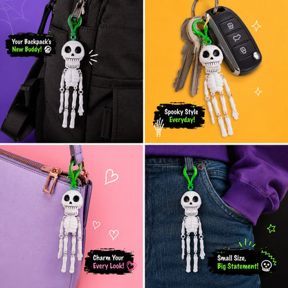 💀✨ Mini Skeleton Keychain / Hanging Charm