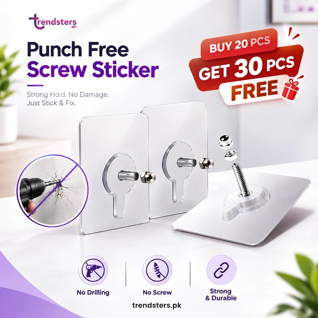 Punch Free Screw Stickers