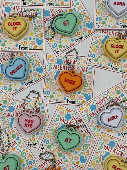 💕Brain Rot Heart Fidget Keychain – Cute, Clicky & Totally Addictive 🔥