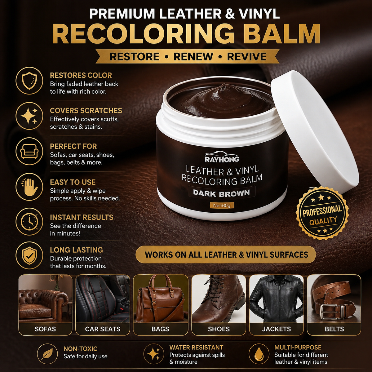 Leather Revive and Recoloring Balm