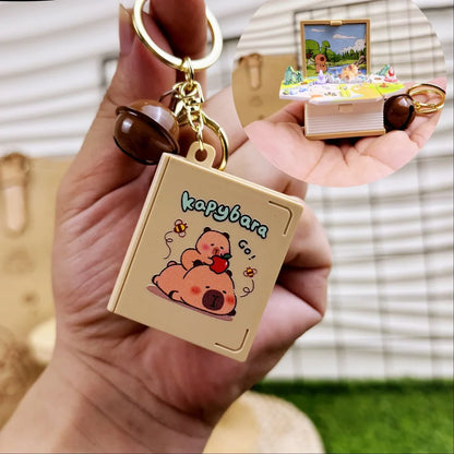 📚 Pop-up Chill Capybara Keychain Notebook