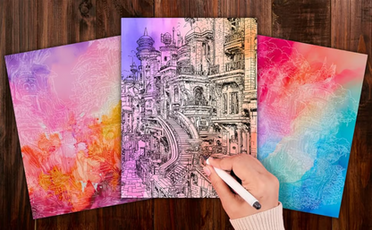 Ink Tracing Coloring Book - For Beginners & Stress Relief