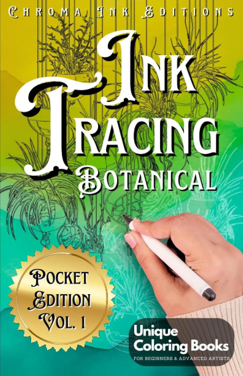 Ink Tracing Coloring Book - For Beginners & Stress Relief
