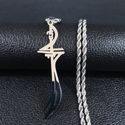 Zulfiqar Sword Hazrat Ali Maula Sword Pendant Necklace